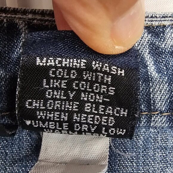 Sonoma Blue Denim Paneled A-Line Skirt Rustic Y2K Boho 14 - Picture 11 of 12